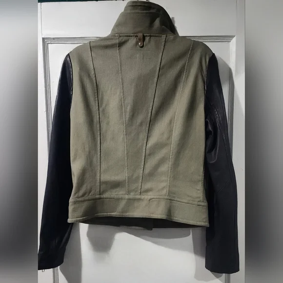 🌷Mackage Women's Andra Moto Canvas Leather Jacket🌷 Like NEW size:S - Picture 8 of 9
